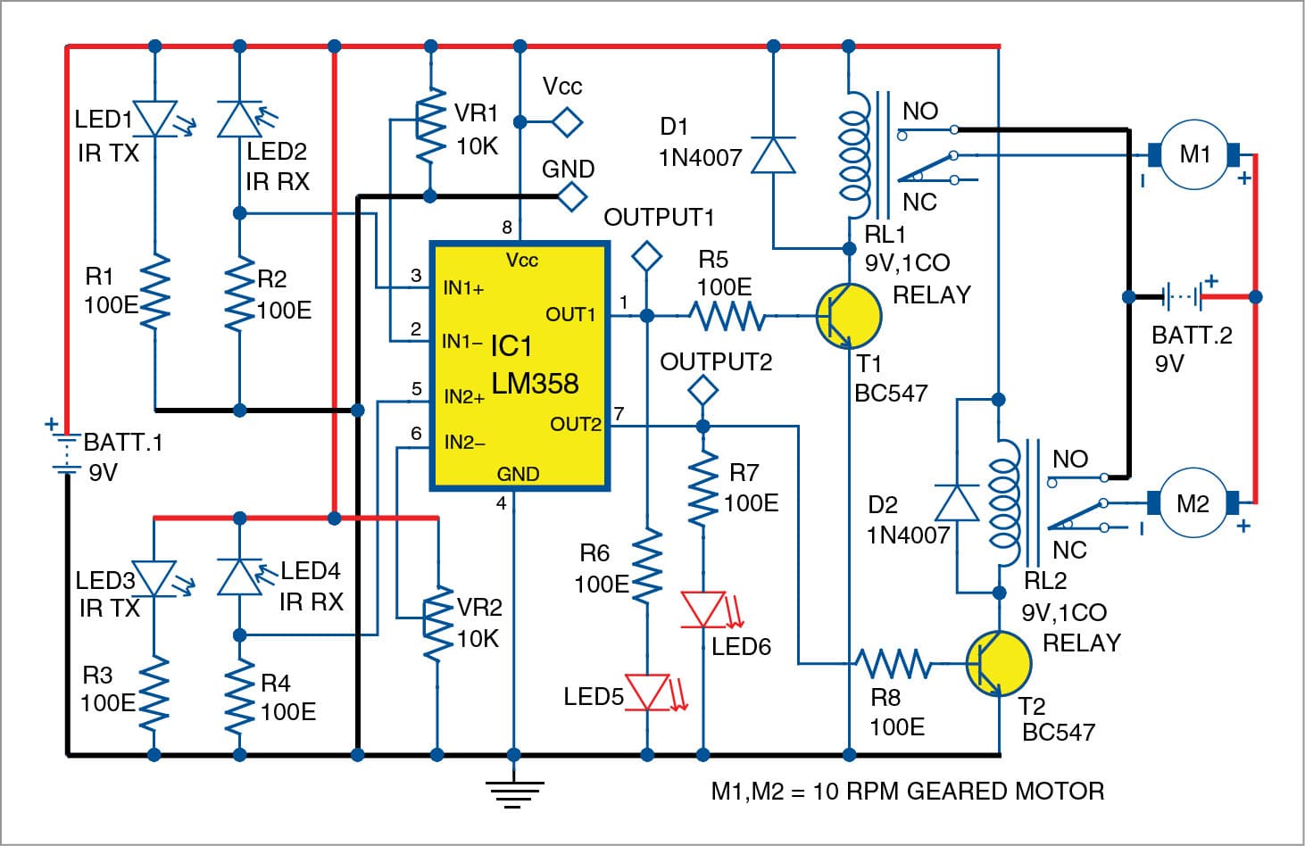 Simple Line Follower Robot Using LM358 | Full Electronics Project