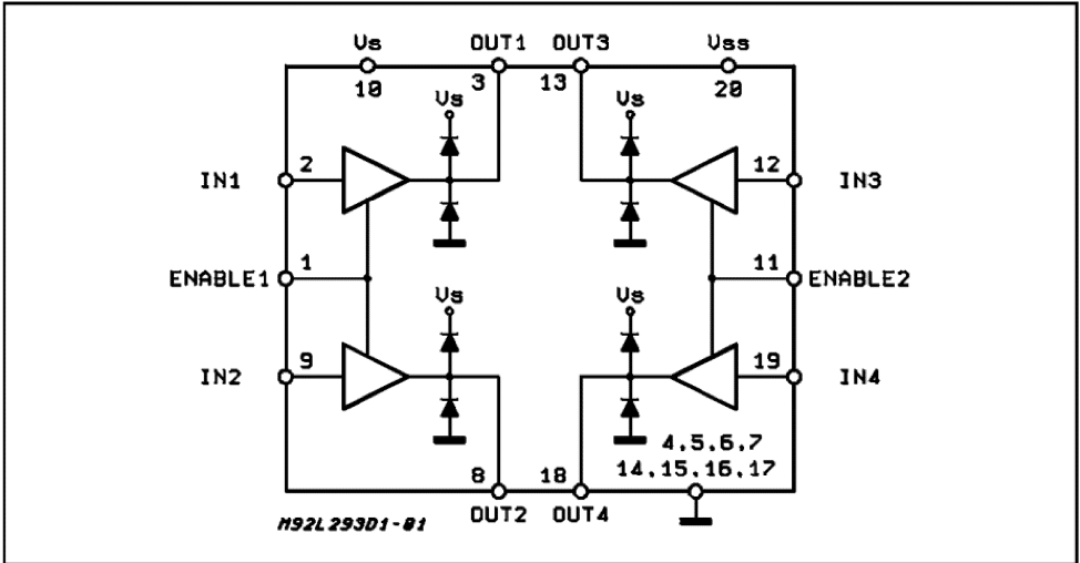 L293D Internal Circuit