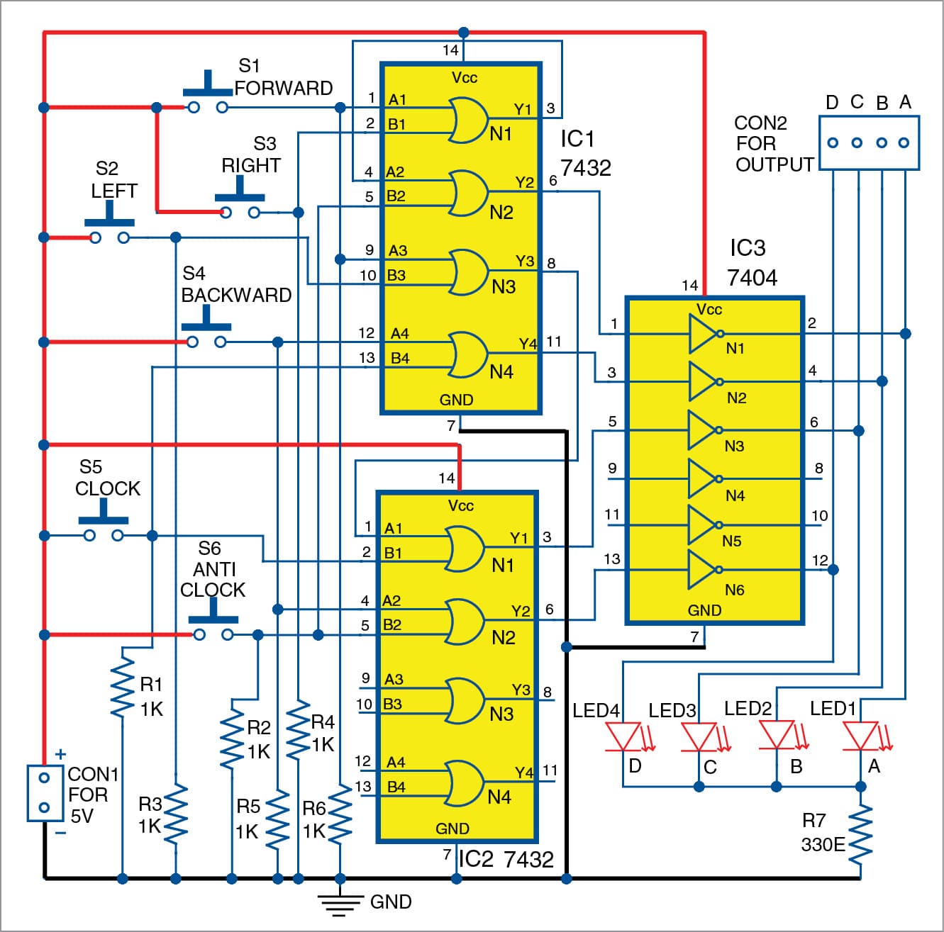 Joystick for Robot Circuit Diagram