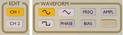 Select channel and waveform