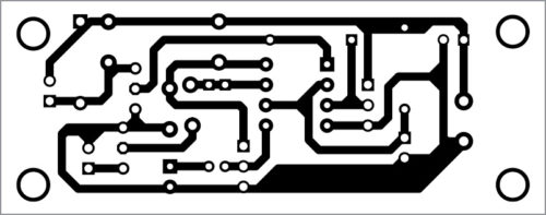Actual-size PCB layout for automatic fan controller