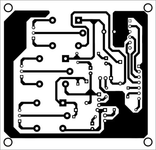 Actual-size PCB layout of home automation system