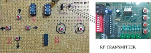 Connections with RF transmitter 