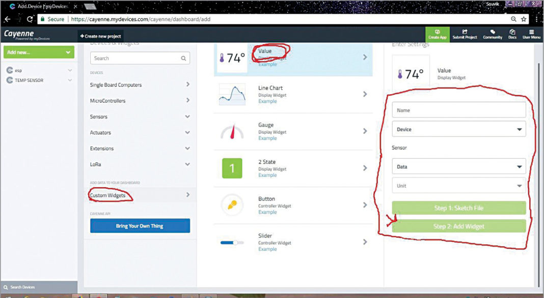 Temperature Monitoring on Cayenne IoT Platform Full Electronics Project