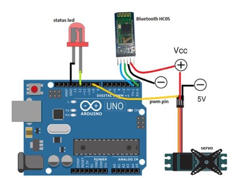Arduino Smart Wireless Locking System Connection