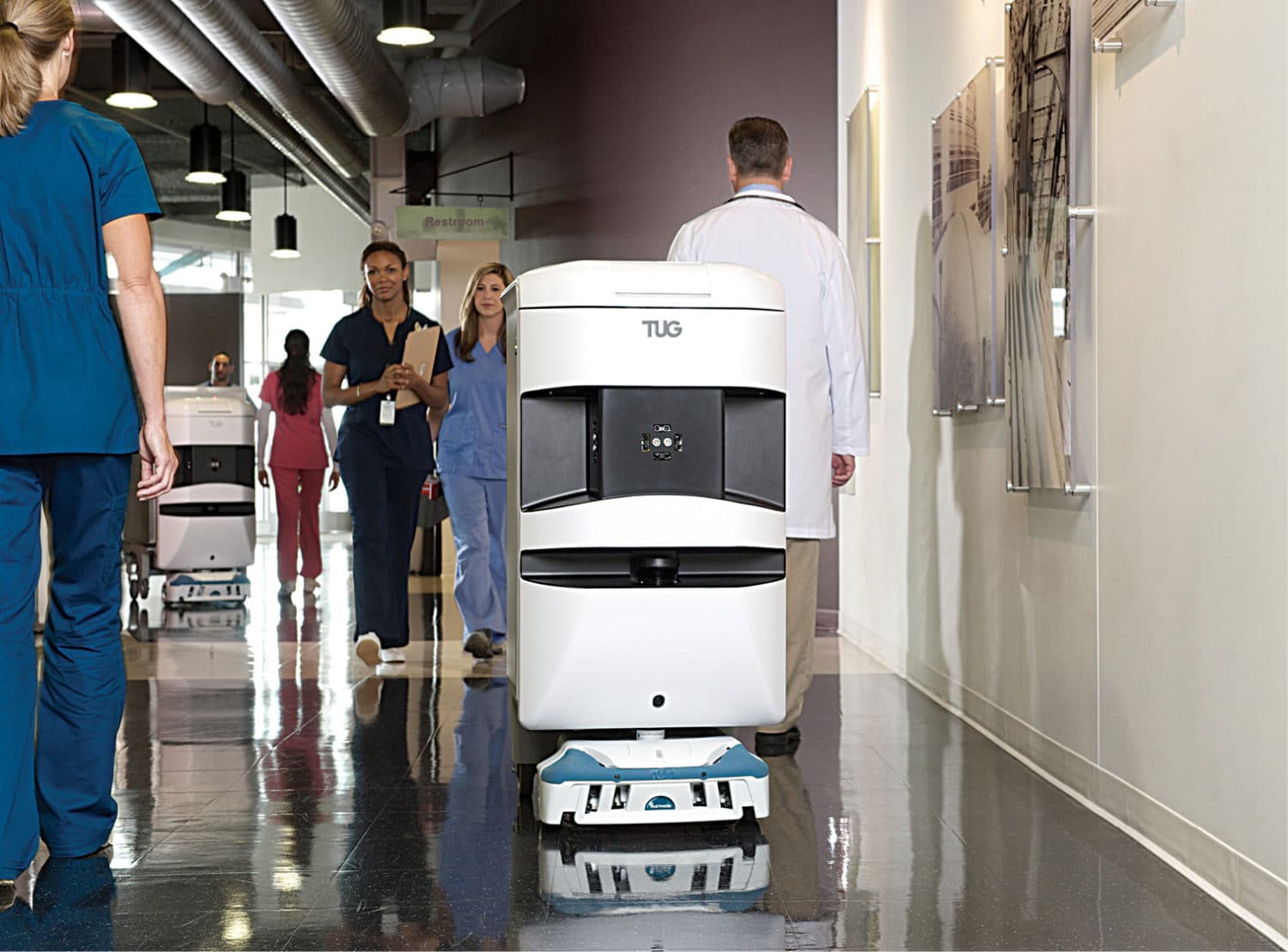 Aethon TUG cobot automates delivery and material movement in hospitals