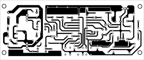 Actual-size PCB layout of submersible motor control panel | Pump Starter circuit