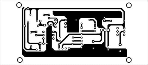 Actual-size PCB layout of ESP8266-based home automation system