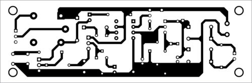 Actual-size PCB layout of adjustable AC circuit breaker 