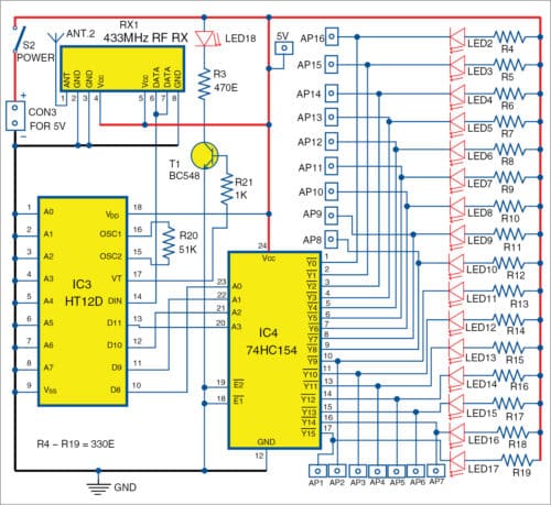  Circuit diagram of receiver section