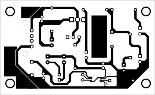 PCB layout of solar USB bicycle power box