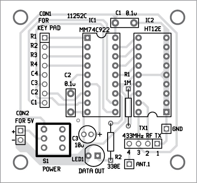 PCB Layout for Controlling Multiple Appliances without Microcontroller