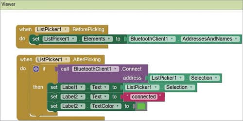 Blocks programming for ListPicker 