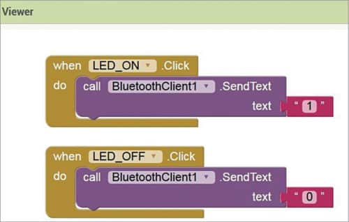 Blocks programming for LED