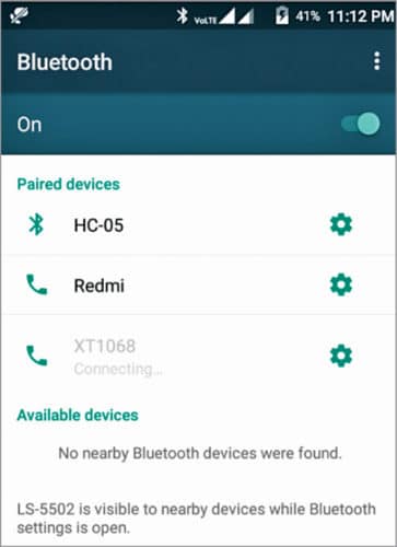 Connecting Phone 1 with Phone 2 via Bluetooth tethering