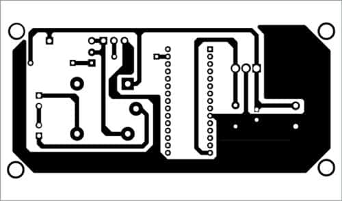  Actual-size PCB of the IoT-Based Timer Switch For Electric Water Heater