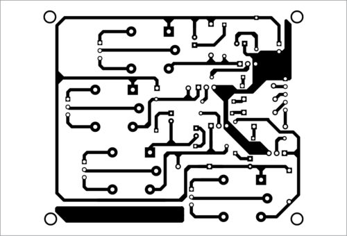 Actual size PCB layout of equipment controller