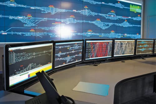 Control room of railways for train scheduling
