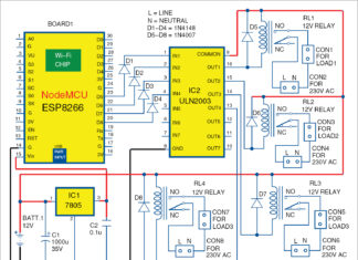 Circuit diagram of device control with authentication