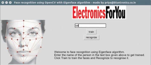 Fig. 1: Face recognition using OpenCV with welcome GUI | OpenCV Face Recognition System