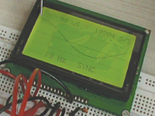Waveform display in Graphical LCD Scope