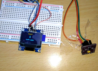 Visitor Counter Using RGB APDS-9960 visitor counter