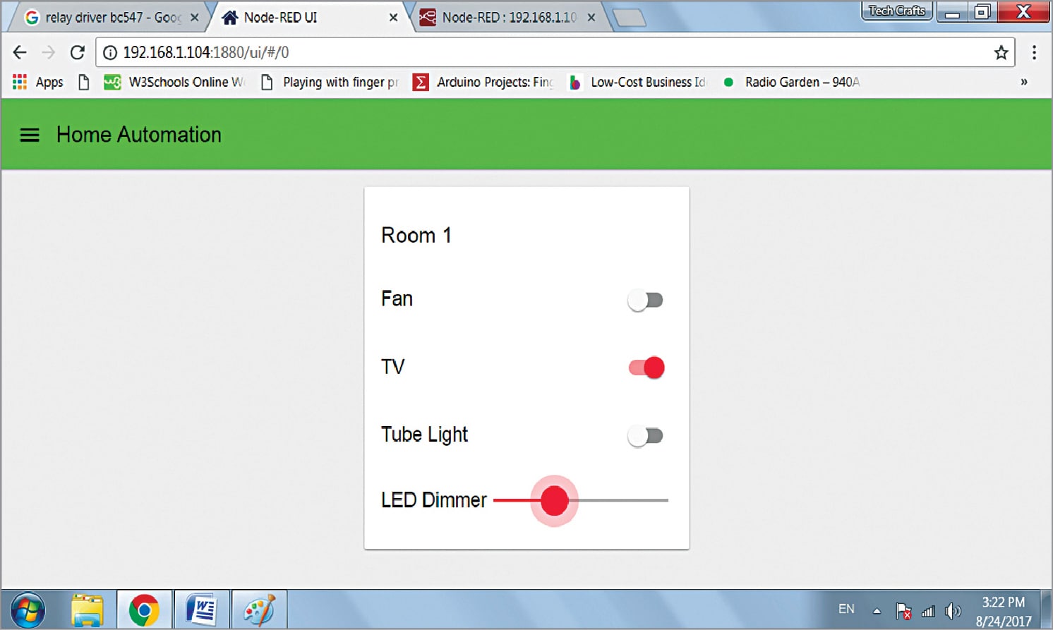 Home Automation System For Up To Four Devices - Electronics Project