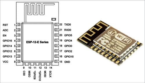 Pin details of ESP-12E module