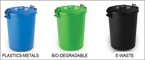 Colour-coded dustbins for use in India | Smart Recycling
