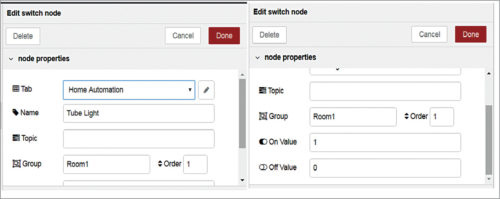 Editing of switch nodes