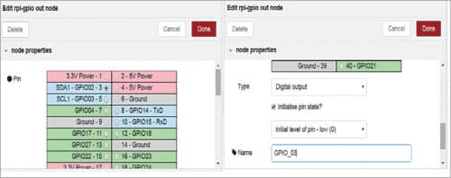 Defining GPIO pins