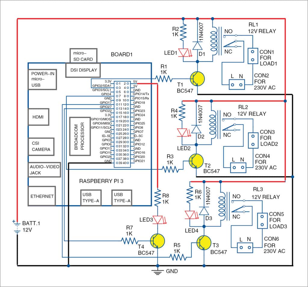 Home Automation System For Up To Four Devices Electronics Project