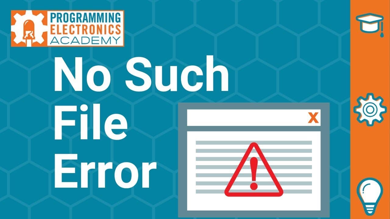 How To Correct “No such file or directory” Error In Arduino Programming