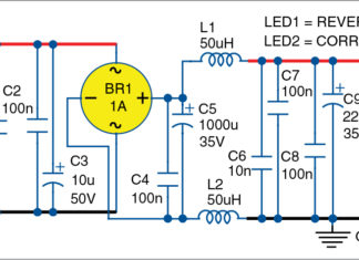 circuit diagram of the filter and polarity guard