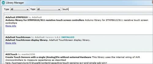 Fig. 5: Installing TouchScreen library