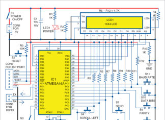 Circuit Diagram of Serial Data Debugger