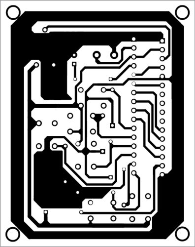Fig. 3: Actual-size PCB layout of the fastest finger first system