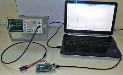 Fig. 2: Authors’ prototype of low-cost portable spectrum analyser
