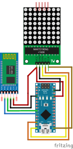 Bluetooth Based Smart Public Announcement Board connection