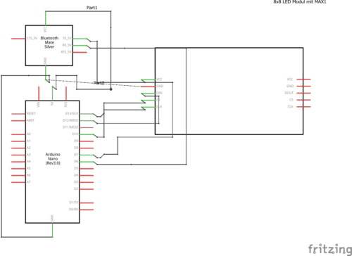 Bluetooth Based Smart Public Announcement Board Schematic