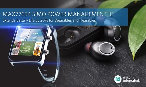 SIMO PMIC Cuts Solution Size and Boosts Battery Life of Compact Consumer Devices