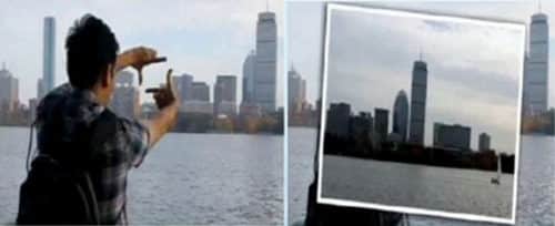 Frame-capturing gesture for camera