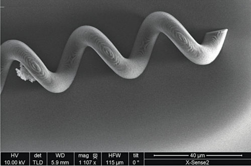 Image of an artificial bacterial flagella