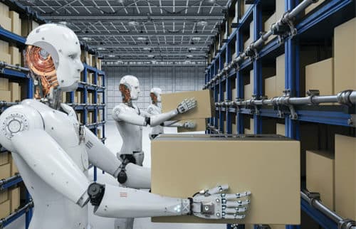 Representation of artificially-intelligent robots in logistics 