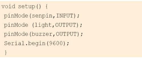 Arduino code setting I/O pins