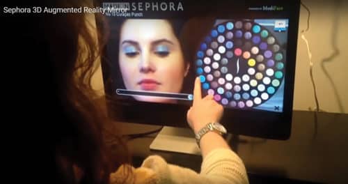 AR mirror developed by Italian beauty retailer Sephora