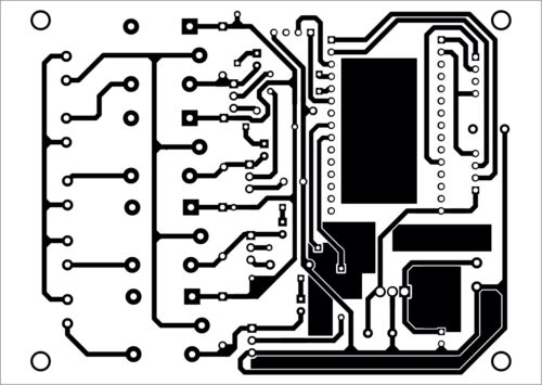 PCB layout of the IoT-based smart home controller
