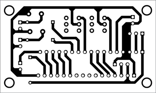 PCB layout for the frequency generator