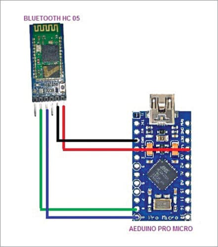 Arduino Pro Micro connections (receiver) for 3D Mouse and Keyboard