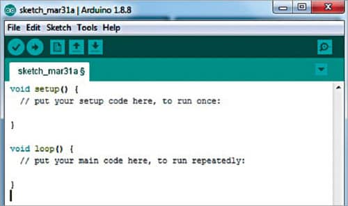 Arduino sketch window 